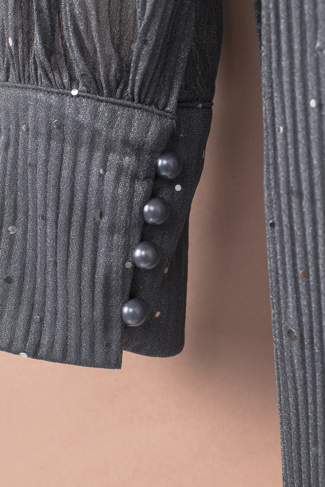 Black/Wine Red/Green/Apricot Side Split Rhinestone V Neck Maxi Dress