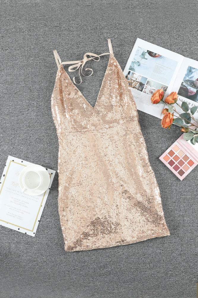 Sexy Glitter Sequin Bodycon Mini Dress