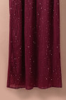 Black/Wine Red/Green/Apricot Side Split Rhinestone V Neck Maxi Dress