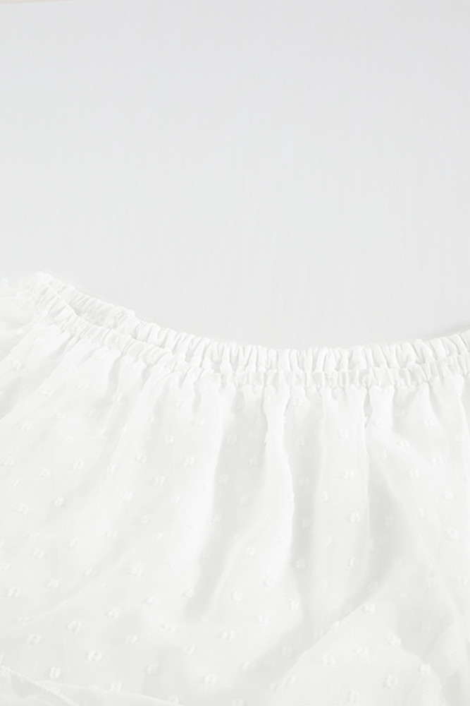 White/Black/Rust Red/Sky Blue/Yellow/Green Off Shoulder Ruffle Swiss Dot Maxi Dress