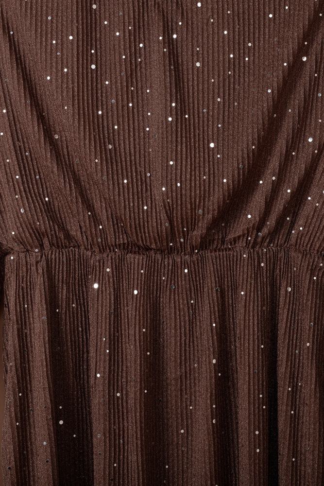 Black/Wine Red/Green/Apricot Side Split Rhinestone V Neck Maxi Dress