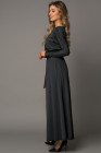 Black V Neck Off The Shoulder Maxi Dress