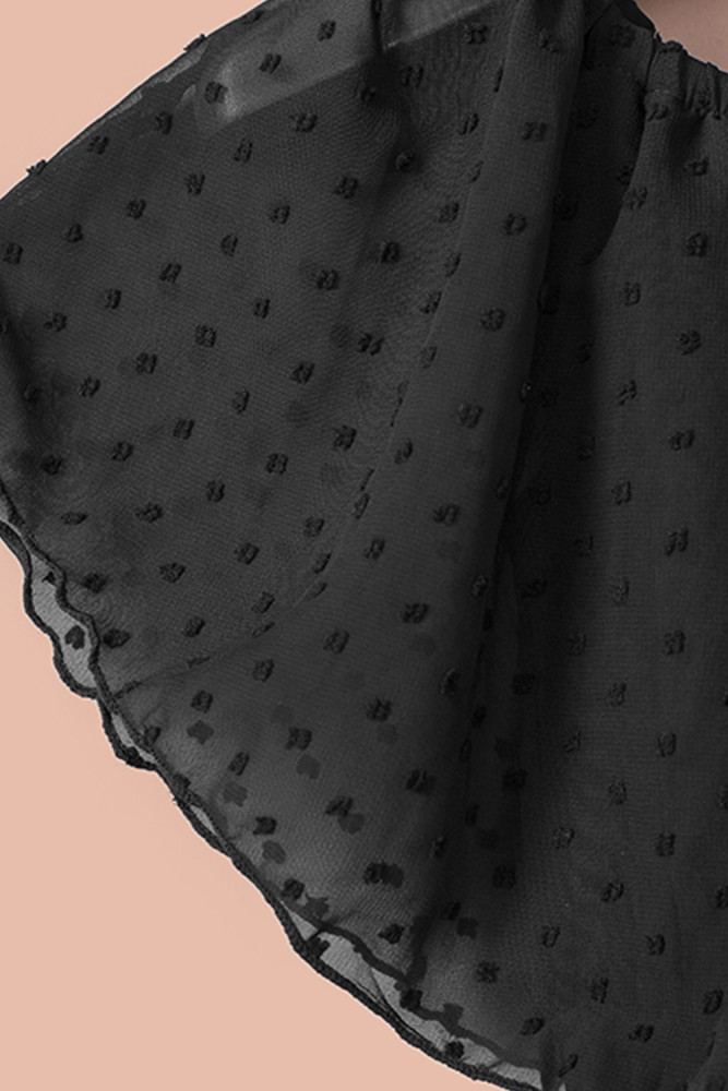 White/Black/Rust Red/Sky Blue/Yellow/Green Off Shoulder Ruffle Swiss Dot Maxi Dress