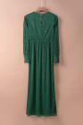 Black/Wine Red/Green/Apricot Side Split Rhinestone V Neck Maxi Dress