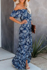 Off The Shoulder High Low Floral Maxi Dress