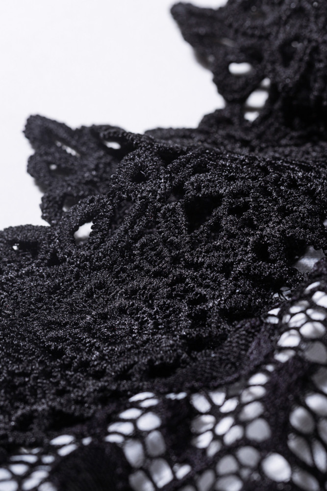 Floral Lace Dress for Women High Neck Sleeveless Crochet Mesh Maxi Dress