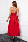 Criss Cross Backless Flowy Maxi Dress for Women