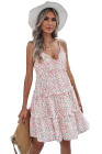 Summer V Neck Smocked Swing Cami Floral Dress