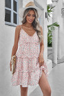 Summer V Neck Smocked Swing Cami Floral Dress