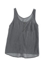 Sleeveless Tops Denim Bust Pocket Tank Top