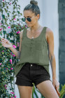 Sleeveless Tops Denim Bust Pocket Tank Top