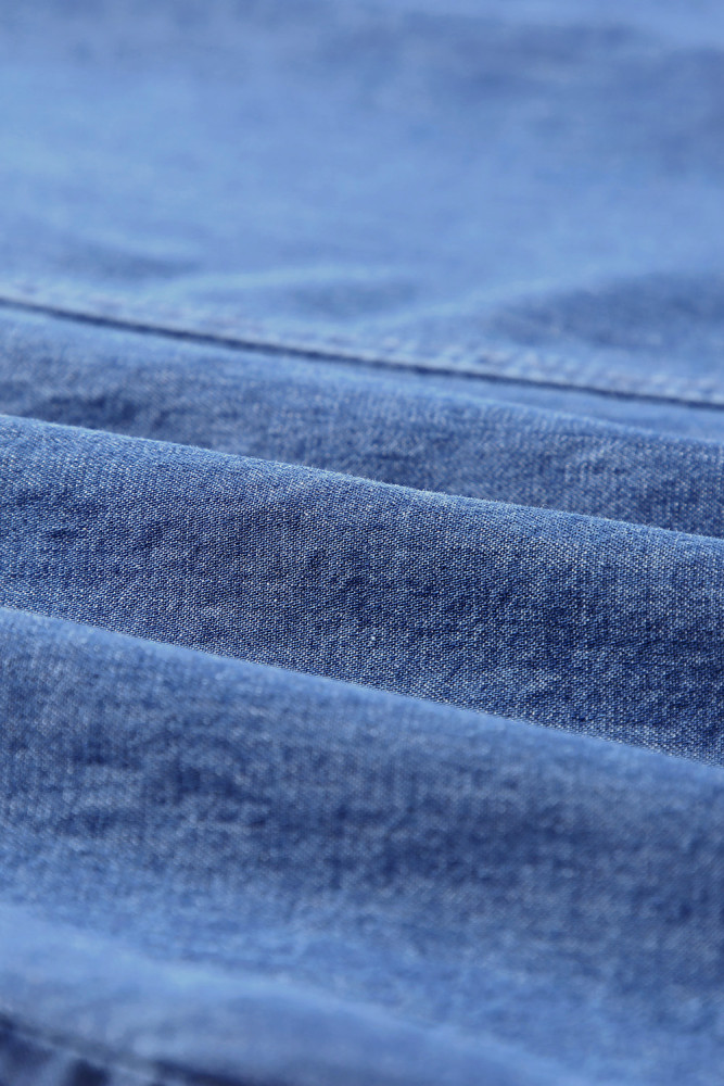 Sleeveless Tops Denim Bust Pocket Tank Top