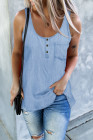 Sleeveless Tops Denim Bust Pocket Tank Top
