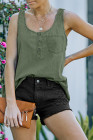 Sleeveless Tops Denim Bust Pocket Tank Top