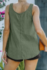 Sleeveless Tops Denim Bust Pocket Tank Top