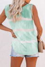 Tie-dye Print Button Front Tank Top