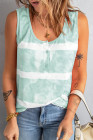 Tie-dye Print Button Front Tank Top