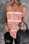 Tie-dye Print Button Front Tank Top
