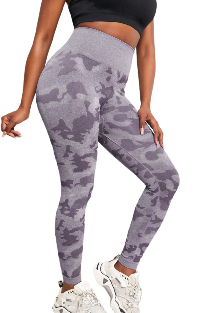 Seamless Camo Print Butt Lift High Waist Yoga Pants