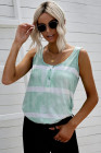 Tie-dye Print Button Front Tank Top