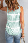 Tie-dye Print Button Front Tank Top