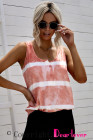 Tie-dye Print Button Front Tank Top