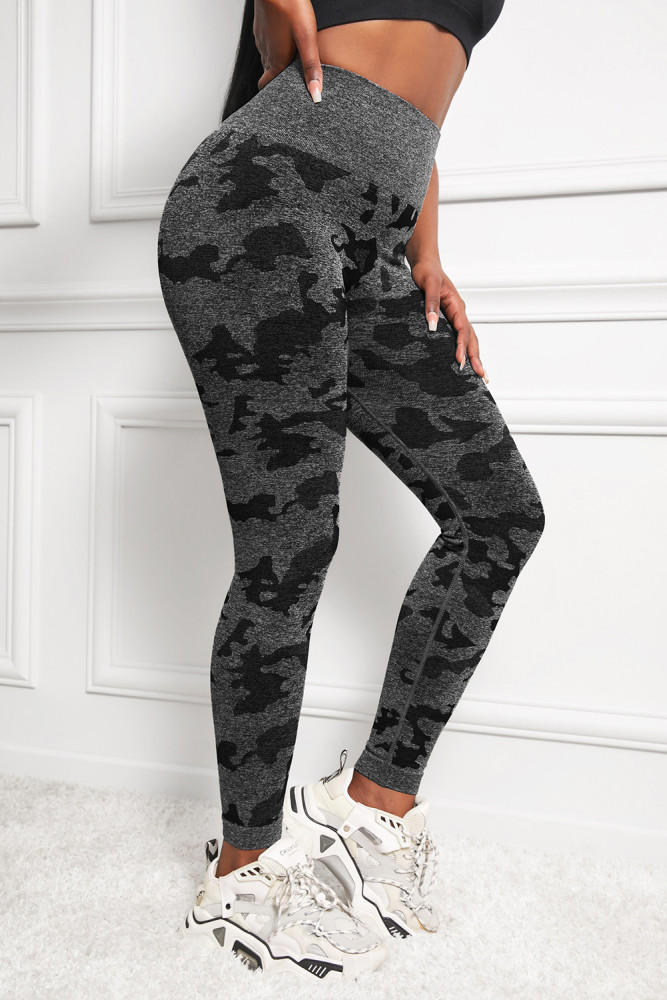 Seamless Camo Print Butt Lift High Waist Yoga Pants