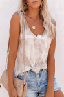 Tie-dye Print Button Front Tank Top