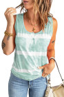 Tie-dye Print Button Front Tank Top