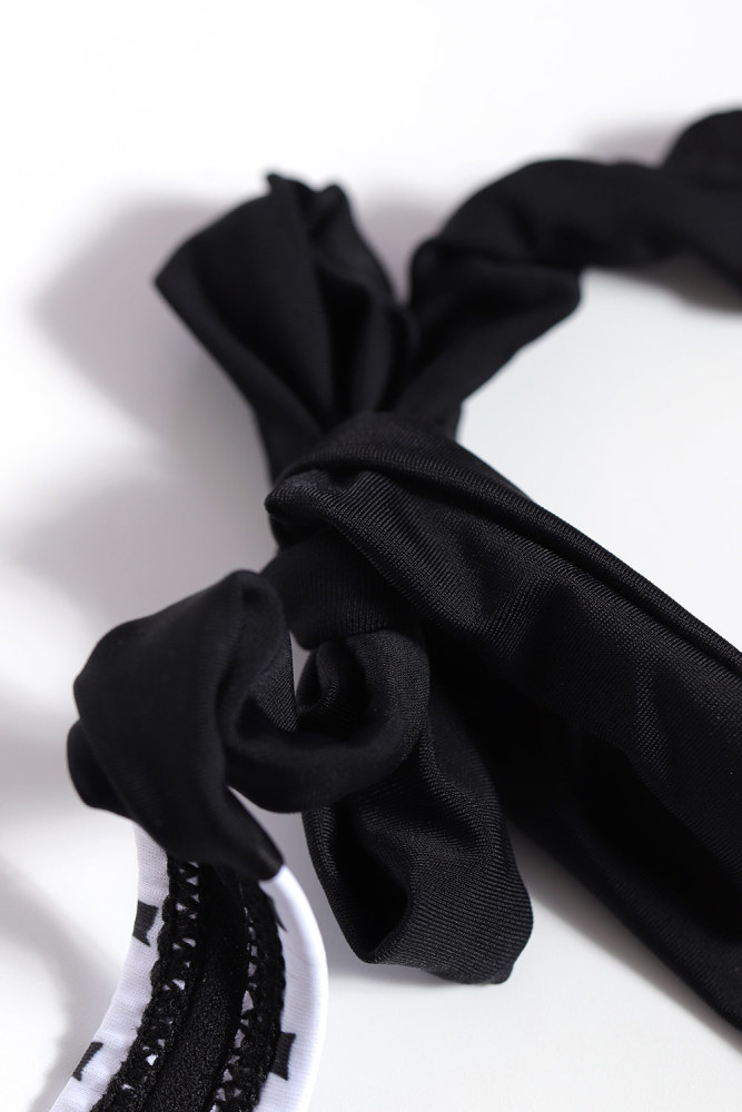 Silindashop Dot Print Halterneck Tankini Swimwear Set