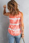 Tie-dye Print Button Front Tank Top