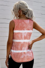 Tie-dye Print Button Front Tank Top