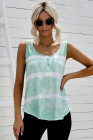 Tie-dye Print Button Front Tank Top