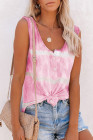 Tie-dye Print Button Front Tank Top