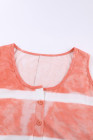 Tie-dye Print Button Front Tank Top