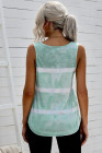 Tie-dye Print Button Front Tank Top