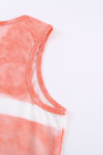 Tie-dye Print Button Front Tank Top
