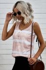 Tie-dye Print Button Front Tank Top
