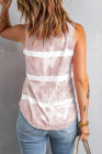 Tie-dye Print Button Front Tank Top