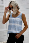 Tie-dye Print Button Front Tank Top