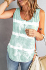 Tie-dye Print Button Front Tank Top