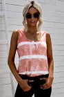 Tie-dye Print Button Front Tank Top