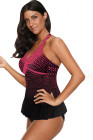 Silindashop Dot Print Halterneck Tankini Swimwear Set