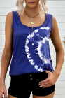 Tie-dye Print Button Front Tank Top