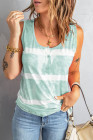 Tie-dye Print Button Front Tank Top