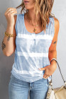 Tie-dye Print Button Front Tank Top