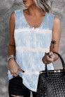 Tie-dye Print Button Front Tank Top
