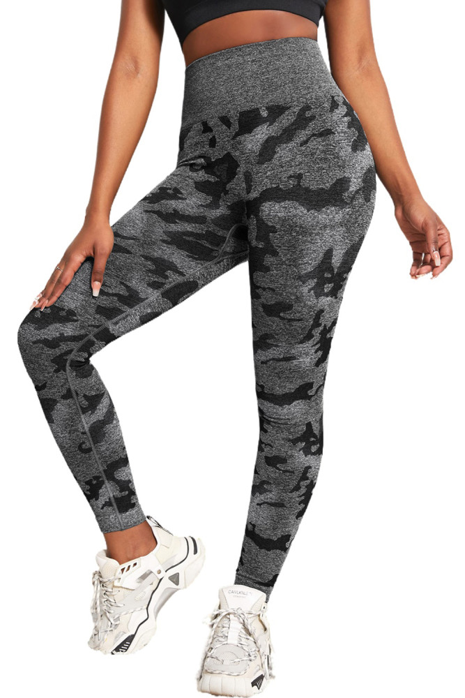 Seamless Camo Print Butt Lift High Waist Yoga Pants