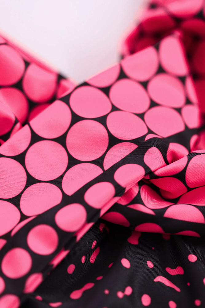 Silindashop Dot Print Halterneck Tankini Swimwear Set