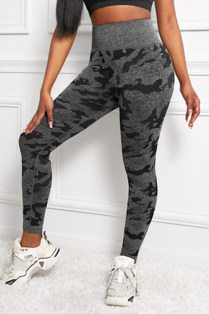 Seamless Camo Print Butt Lift High Waist Yoga Pants